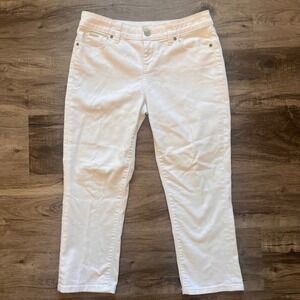The Limited Denim Crop Pants White Casual‎ Everyday Comfort Size 4R